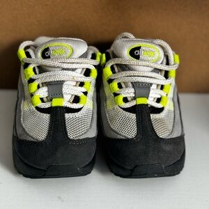 Gray and Neon Kids Shoes